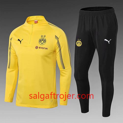 Borussia Dortmund Sweatshirt Dragt Gul 2018-2019 Borussia Dortmund Sweatshirt Dragt Gul 2018-2019